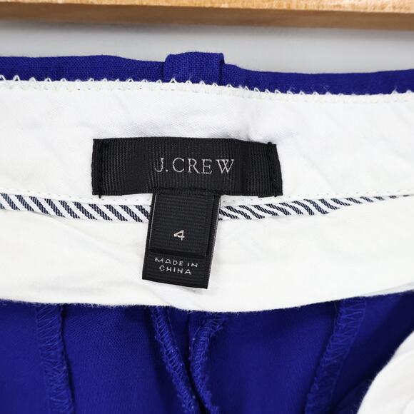 J.Crew Mid-Rise Tapered Leg Stretch Career Dress Pant In Royal Blue Size 4 - Picture 6 of 6